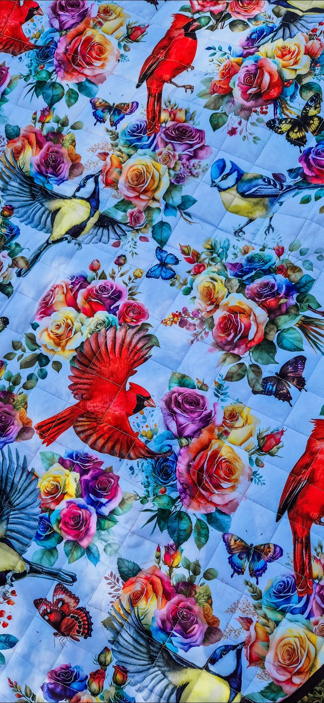 Rosey Feathers Picnic Plush Mat