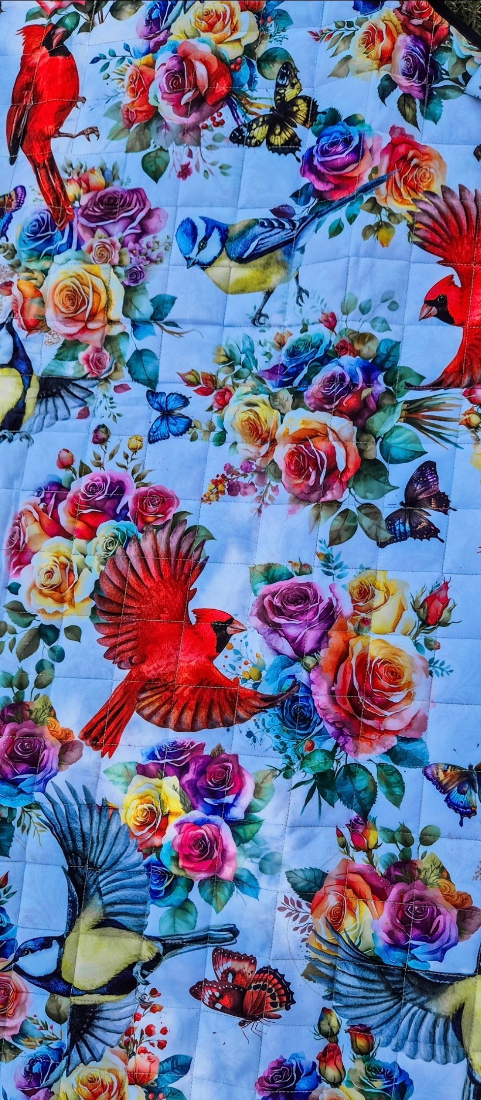 Rosey Feathers Picnic Plush Mat
