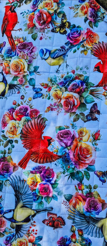 Rosey Feathers Picnic Plush Mat