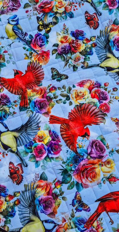 Rosey Feathers Picnic Plush Mat