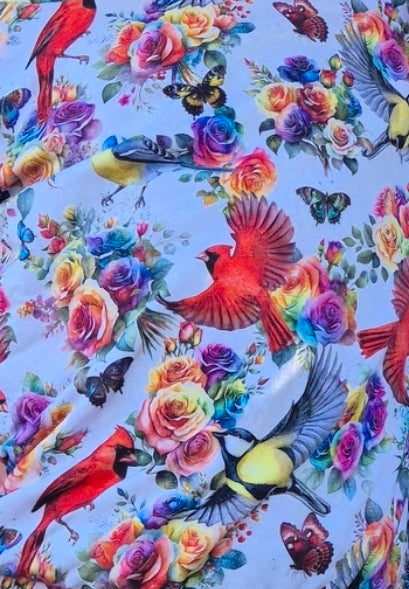 Rosey Feathers Handmade Dress