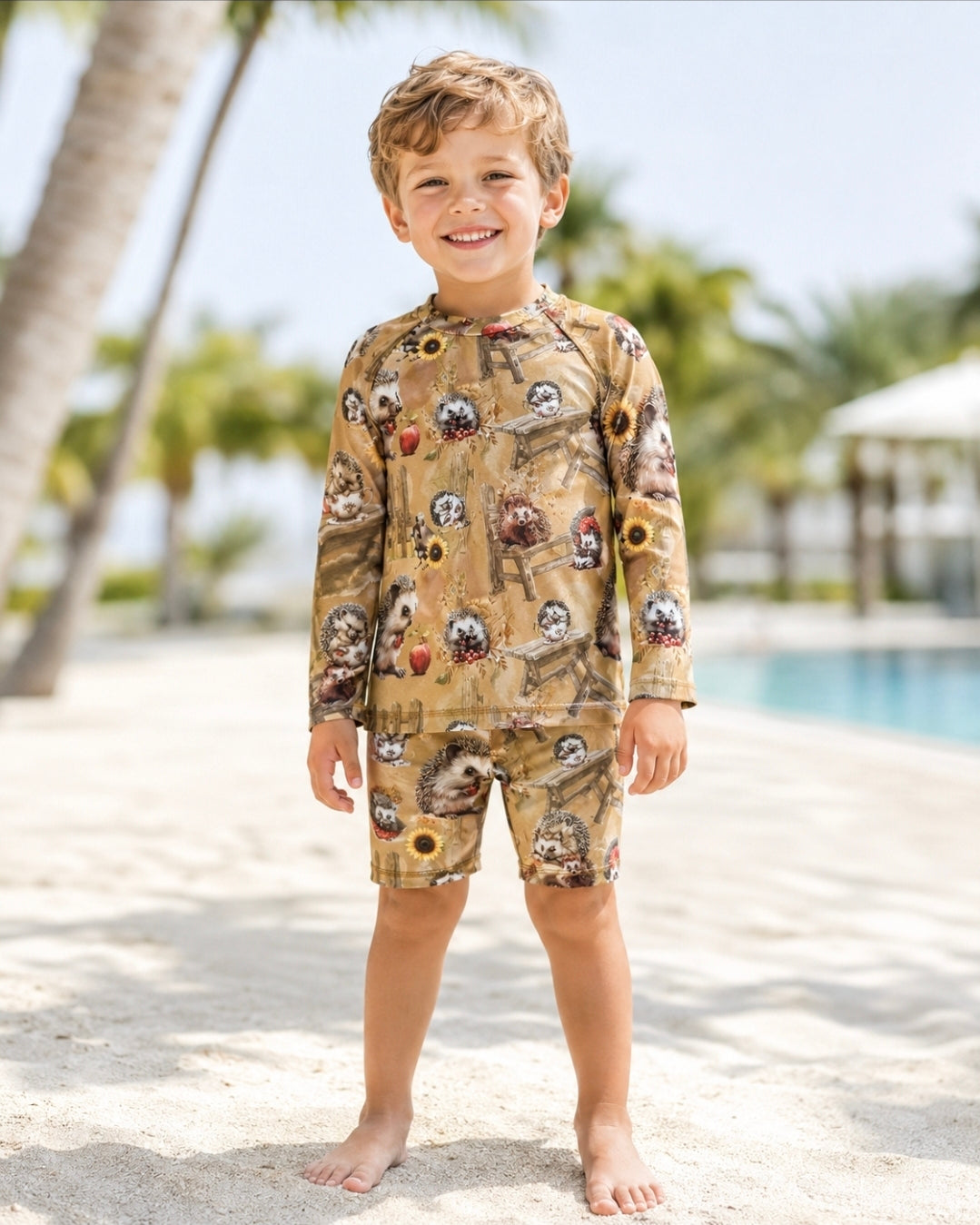 Spiked &amp; Dandy Swim Rashie &amp; Shorts Set