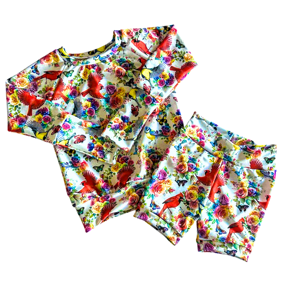 Rosey Feathers Swim Rashie &amp; Shorts Set