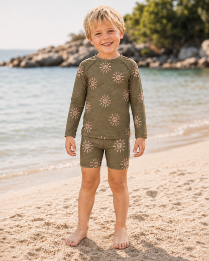 Sunwhere to Hide Swim Rashie &amp; Shorts Set