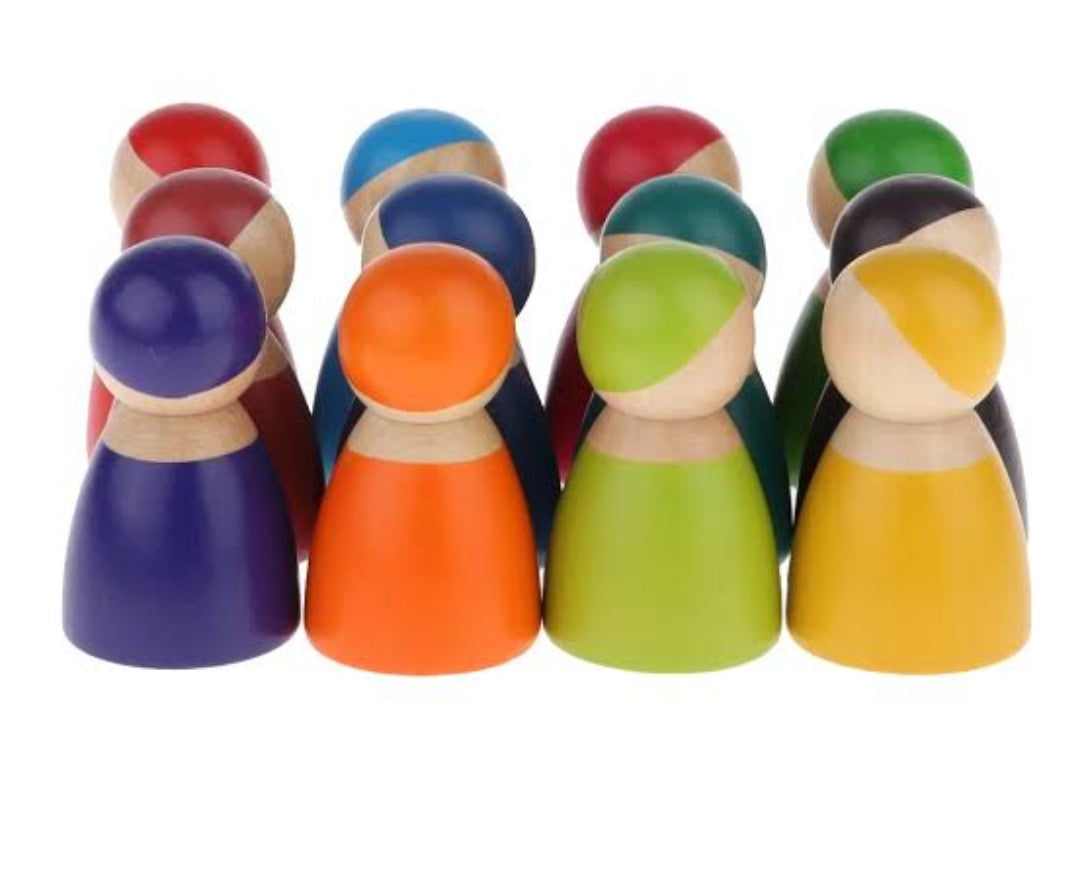 Rainbow Peg Dolls (12pc)