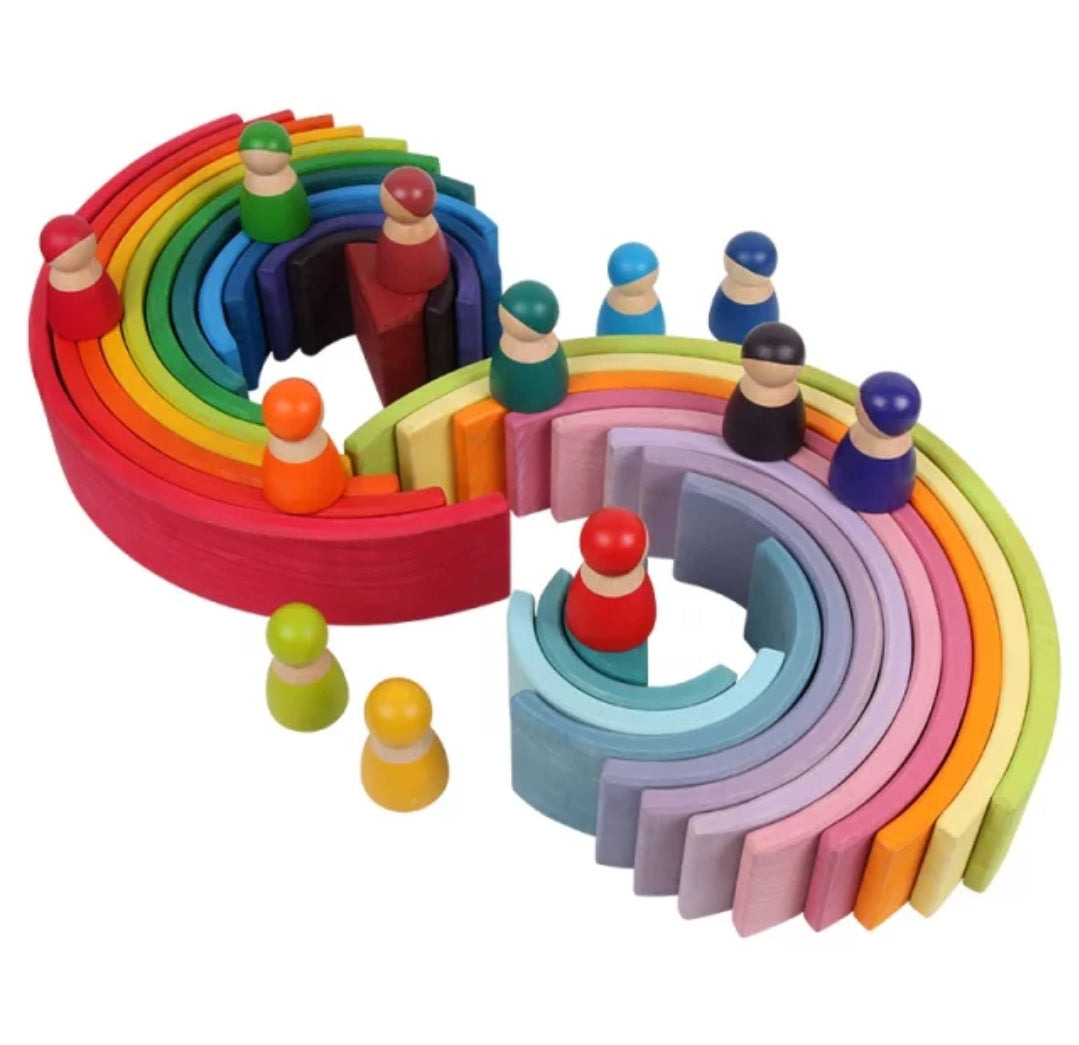 Medium Wooden Rainbow Stacker