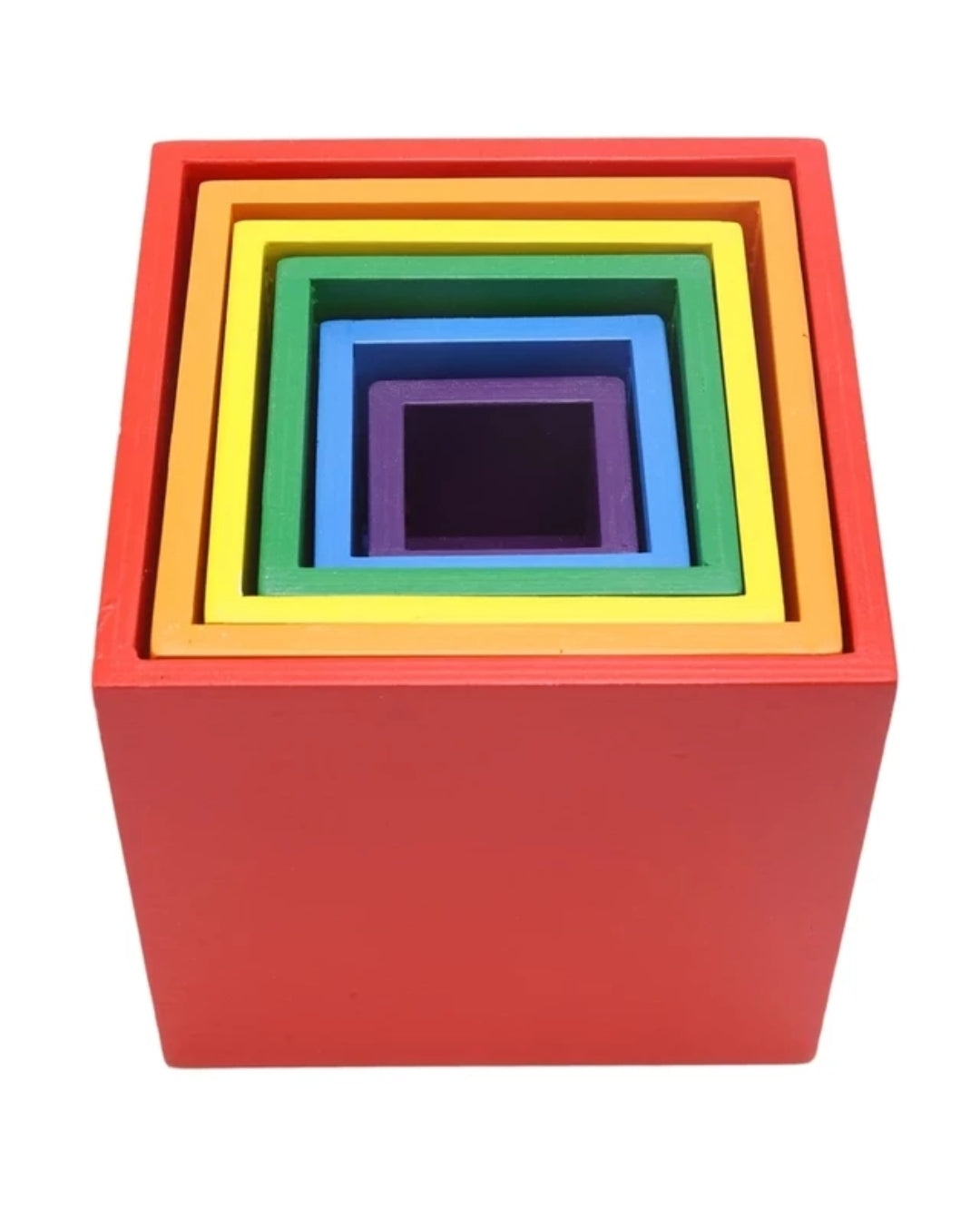 Rainbow Cube Stacker | Montessori Sensory Play