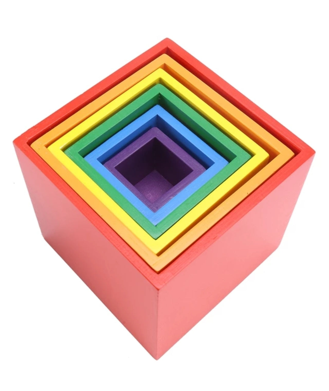 Rainbow Cube Stacker | Montessori Sensory Play