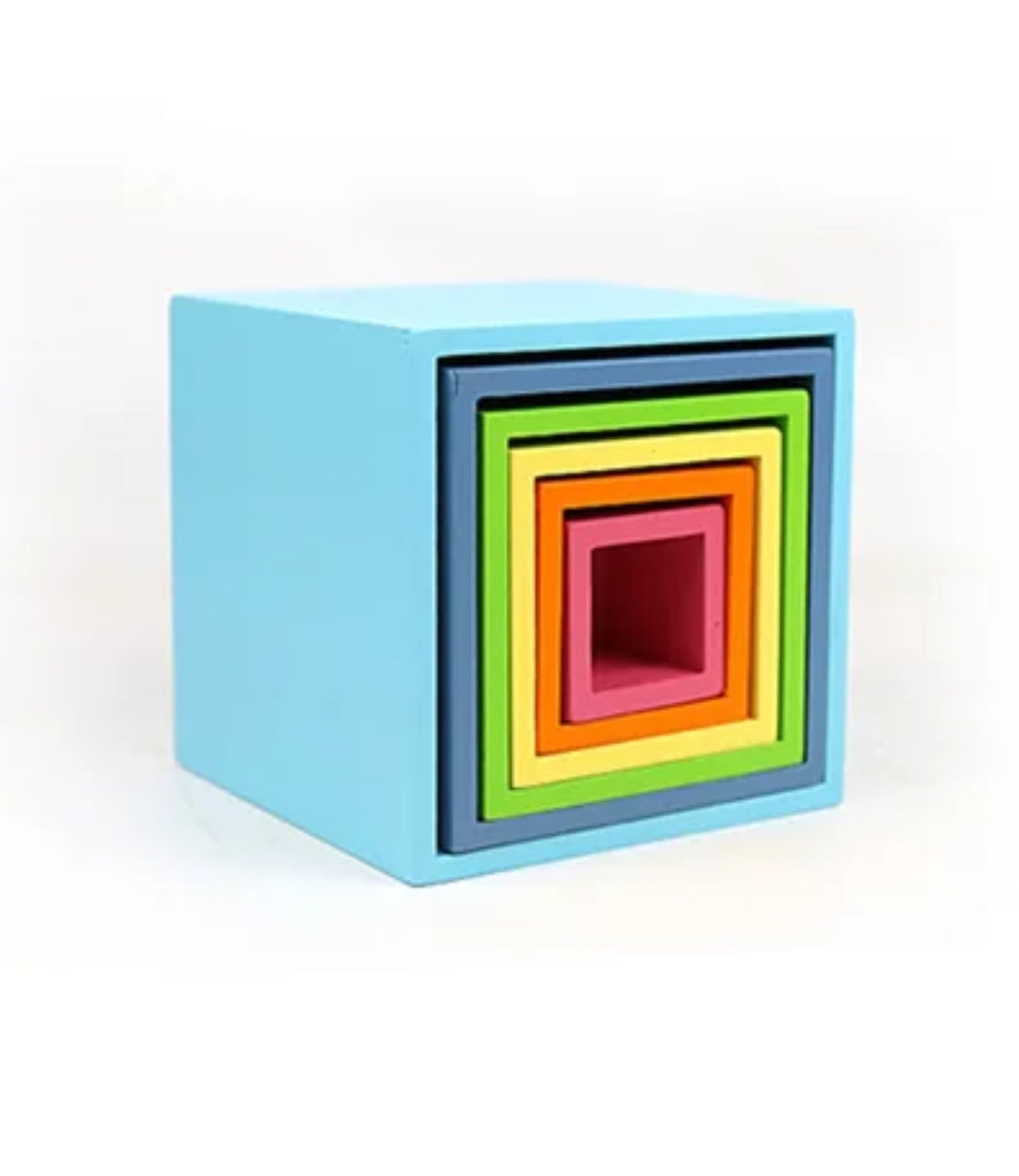 Rainbow Cube Stacker | Montessori Sensory Play