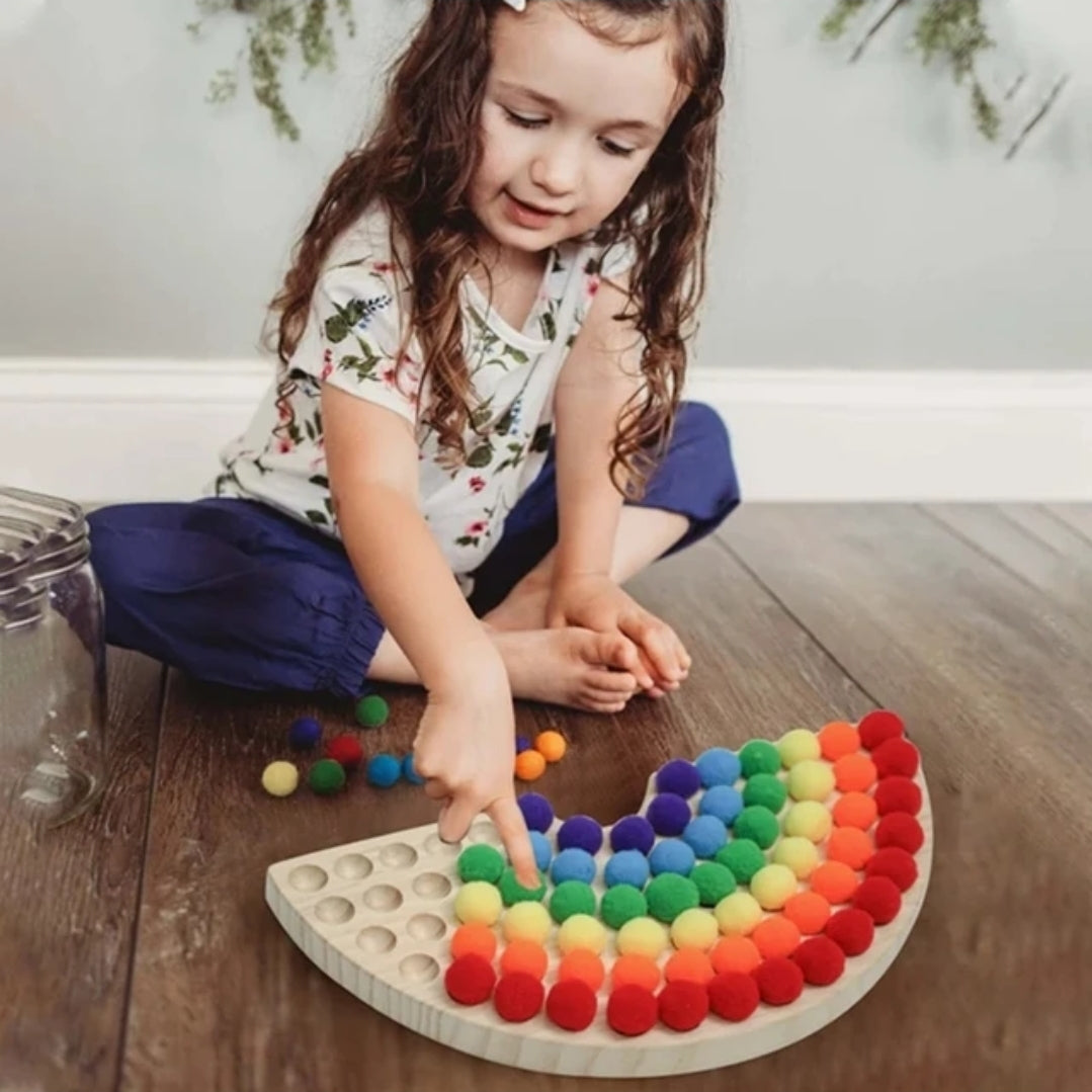 Rainbow beads- Sorting Board